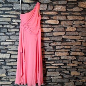 David's Bridal one shoulder long gown sz 10
